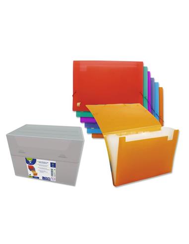 CARPETA PP FUELLE.13 DEP. COLOR POESSA