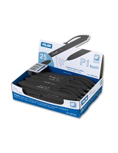 BOLIGRAFO MILAN TACTO GOMA P1 RUBBER NEGRO