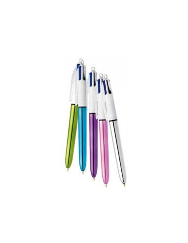 BOLIGRAFO BIC 4/COLORES SHINE/SILVER 919380