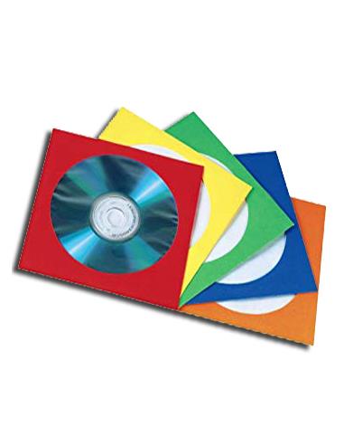 FUNDA CDS PAPEL COLORES SURTIDOS