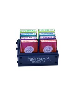 SET 8 MINI STAMPS CASTELLANO 0681