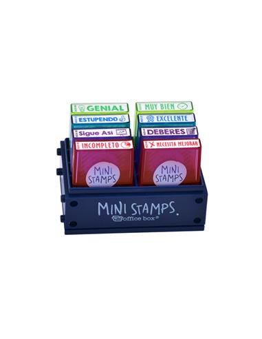 SET 8 MINI STAMPS CASTELLANO 0681