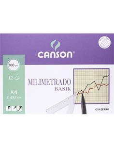 PACK 12 LAMINAS MILIMETRADAS A-4  200406323