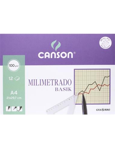 PACK 12 LAMINAS MILIMETRADAS A-4  200406323