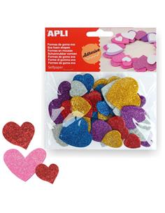 BOLSA 50 CORAZONES PURPURINA 13484