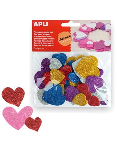 BOLSA 50 CORAZONES PURPURINA 13484