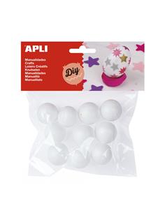 PACK10 BOLAS POREXPAN 2,5 CM APLI 13278