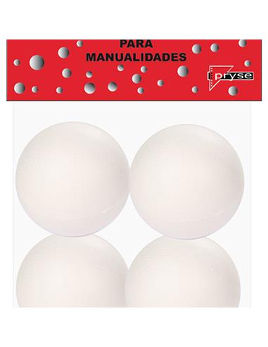 PACK 4 BOLAS POLIESTIRENO 60MM PRYSE