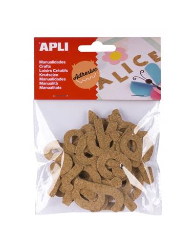 LETRAS CORCHO ADHESIVAS 52 UDS. 16829