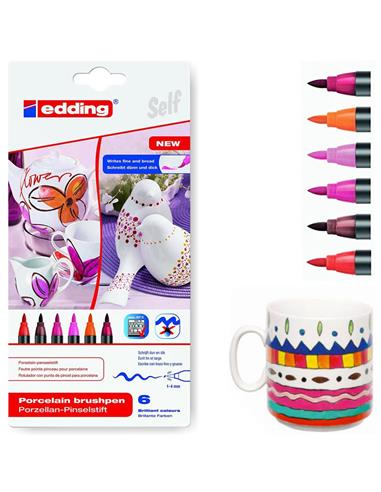 BOLSA 6 ROTULADOR EDDING PORCELANA 4200