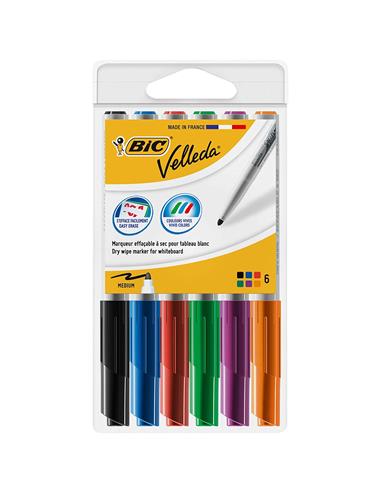 PACK 6 ROTULADORES VELLEDA BIC PLW6