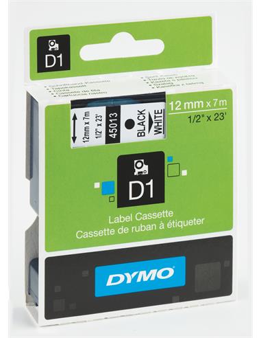 CINTA DYMO 7Mx12MM 45013 NEG/BLA.