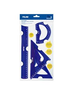 ESTUCHE 4 REGLAS MILAN 359801 AZUL