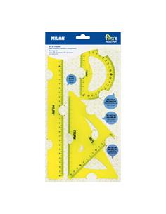 ESTUCHE 4 REGLAS MILAN 359801Y AMARILLO