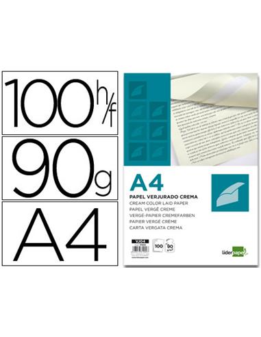 PAPEL VERJURADO A4 100H CREMA 90 GR 31909