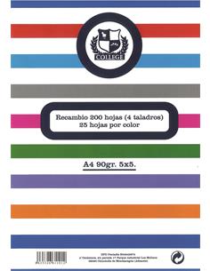 RECAMBIO COLLEGE 200/H 90 GR. COLOR