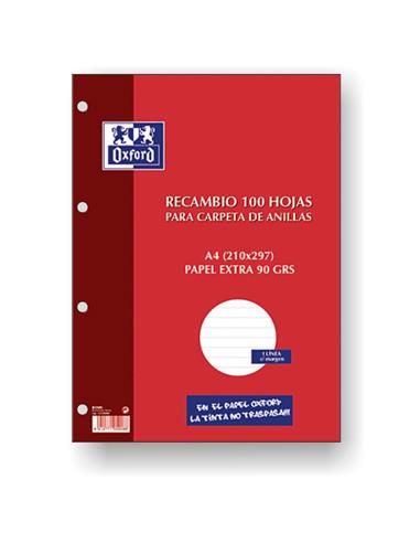 RECAMBIO OXFORD A4 100H 90GRS. 1RAYA