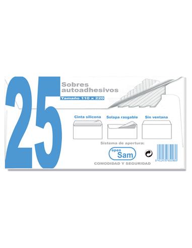PAQUETE 25 SOBRES 110x220  OPEN-110