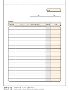 TALONARIO 4º MULTIUSO DUP. CUARTO T-103