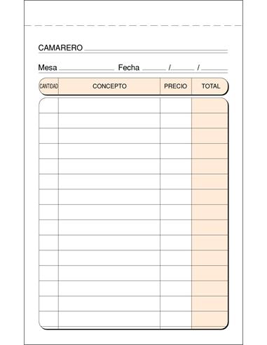 TALONARIO CAMARERO BOL. TRIPLE T-141