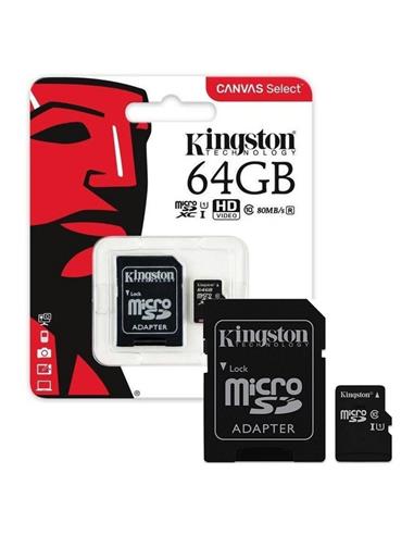 MEMORIA MICRO SD + ADAP. KINGSTON 64 GB.