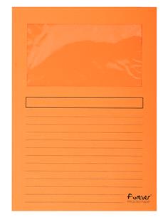 SUBCARPETA A4 C/VENTANA NARANJA 50254E