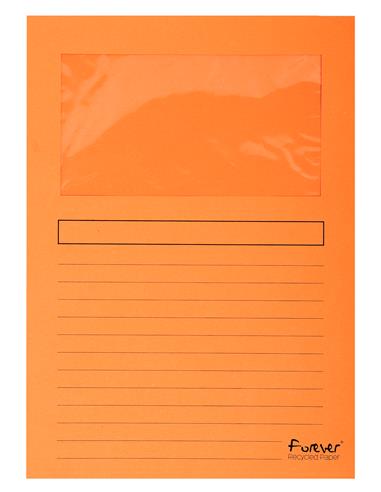 SUBCARPETA A4 C/VENTANA NARANJA 50254E