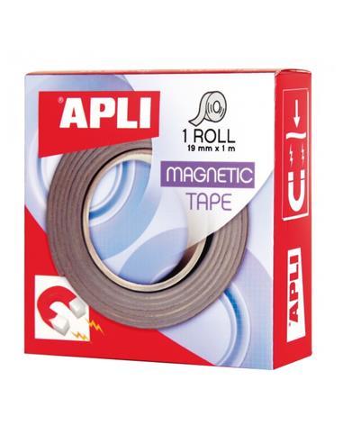 ROLLO CINTA ADHES. MAGNET. 19MMX1M APLI 13830