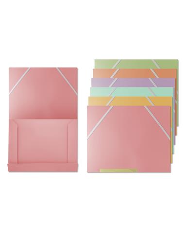 CARPETA SOLAPA POLIP. A4 PASTEL 326623