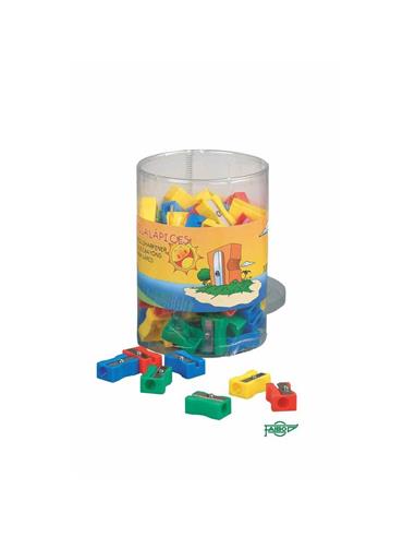 SACAPUNTAS PLASTICO FAIBO 100/U PB2