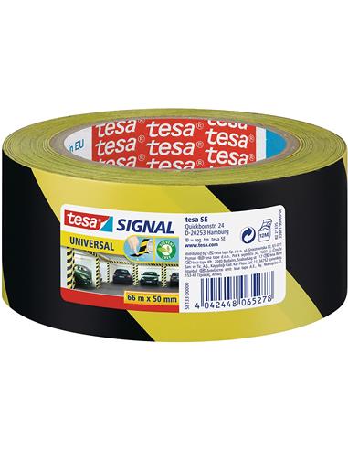 CINTA SEÑALIZACION NEGRO/AMAR. TESA