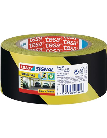 CINTA SEÑALIZACION NEGRO/AMAR. TESA