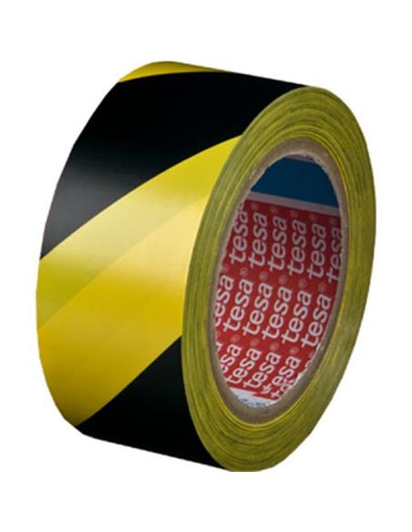 CINTA SEÑALIZACION NEGRO/AMAR. TESA