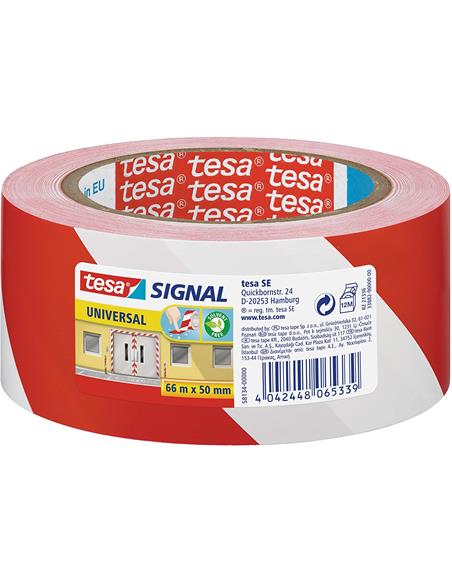 CINTA SEÑALIZACION ROJO/BLANCO TESA