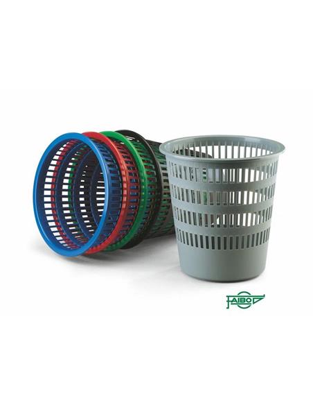 PAPELERA PLASTICO REJILLA 306 AZUL