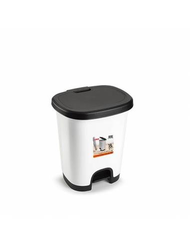 PAPELERA CUBO PEDAL 18L BLANCO 1230601