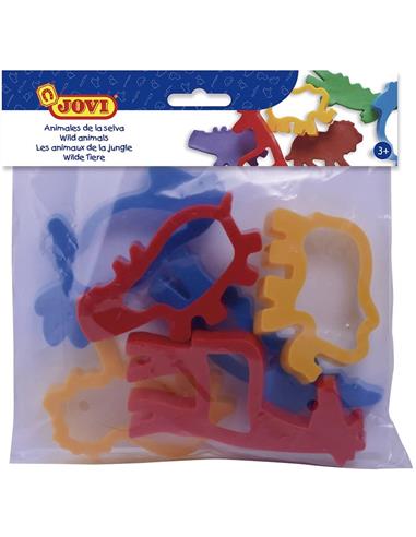 BOLSA 6 MOLDES ANIMALES JUNGLA 7J JOVI