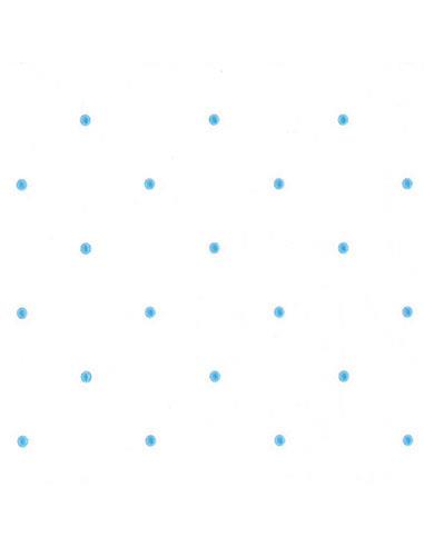 BOBINA CELOFAN 0.80x50 PUNTOS AZUL