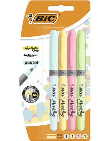 ROTUL. BIC HIGHLIGHTER PASTEL BL.4