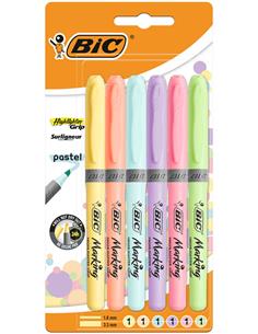 ROTUL. BIC HIGHLIGHTER PASTEL BL. 6
