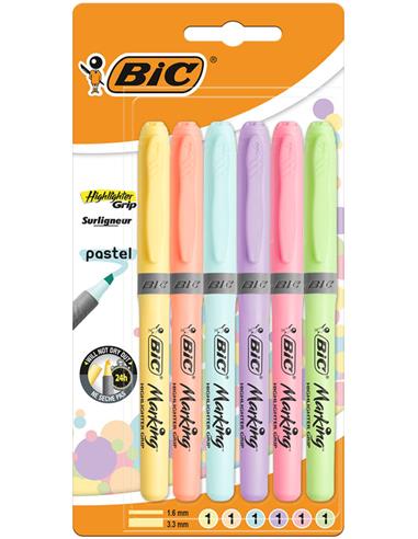 ROTUL. BIC HIGHLIGHTER PASTEL BL. 6