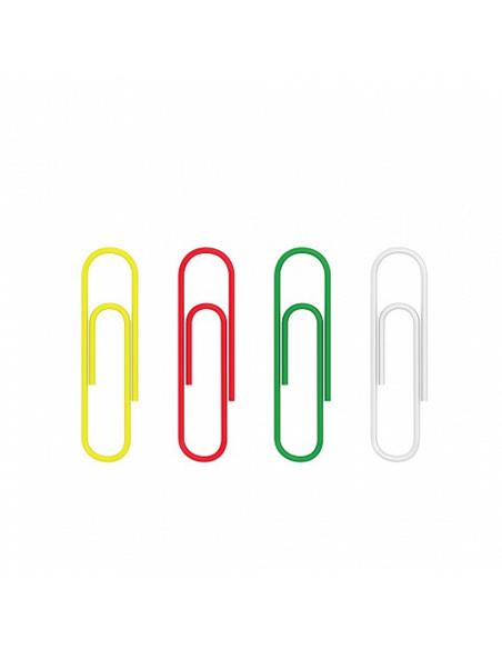 CLIPS PLASTIFICADO COLORES 32 MM.