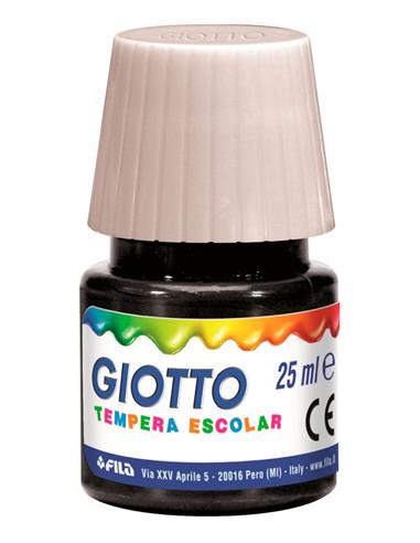 BOTE TEMPERA 25 ML. GIOTTO NEGRO