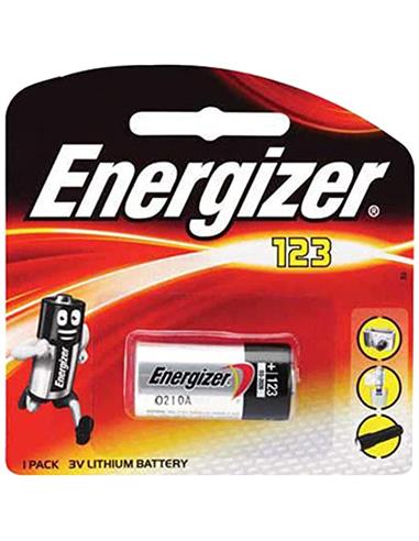 PILA ENERGIZER LITHIUM CR123A 3V BL1