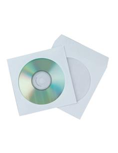 FUNDA CD PAPEL BLANCO 50/UND.