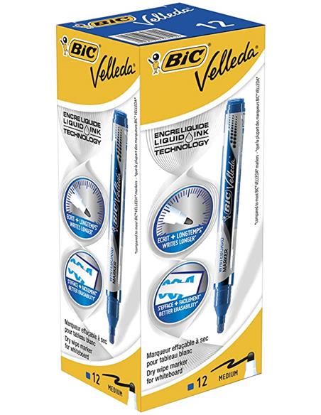 ROTULADOR VELLEDA LIQUID BIC AZUL