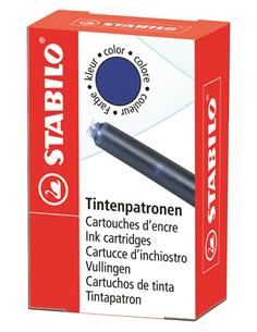 CARTUCHO PLUMA STABILO AZUL 6U 5/0-041