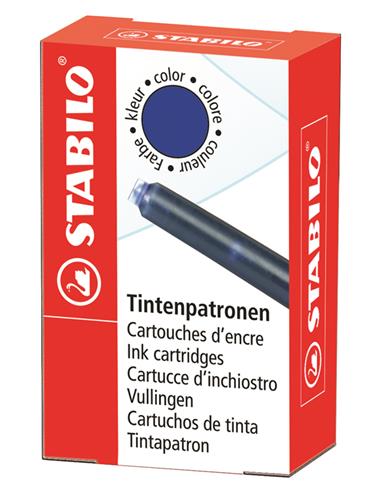 CARTUCHO PLUMA STABILO AZUL 6U 5/0-041