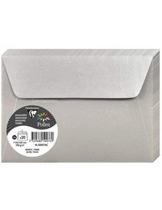PTE. 20 SOBRES 114x162 PLATEADO 50076C