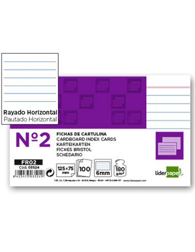 PTE.100 FICHAS 75x125 Nº2 RAYADA